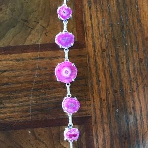 Gorgeous Pink Solar Quartz Bracelet